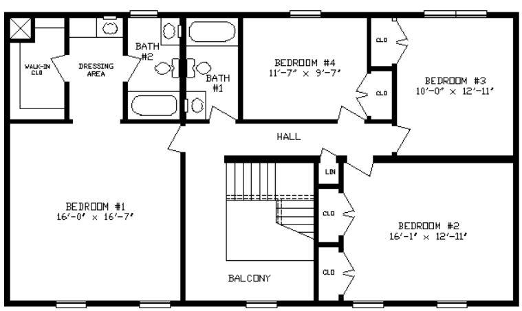 Montgomery I 2640 Square Foot Two Story Floor Plan